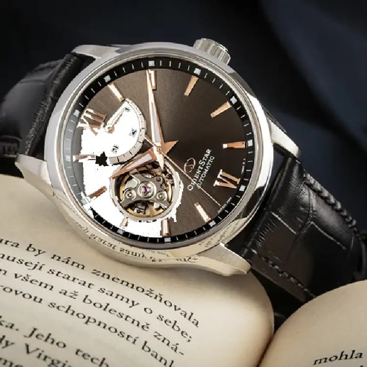 Orient Star RE-AT0007N Automatic Open Heart Black Dial 39.3mm Stainless Steel Men's Watch