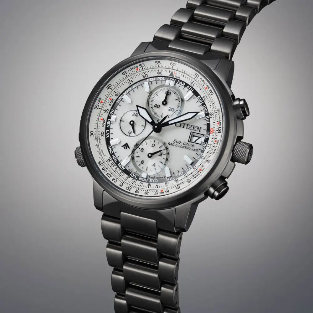 Citizen Eco-Drive AT8304-57A Promaster Navihawk A-T Silver Dial 41mm Stainless Steel Men's Watch