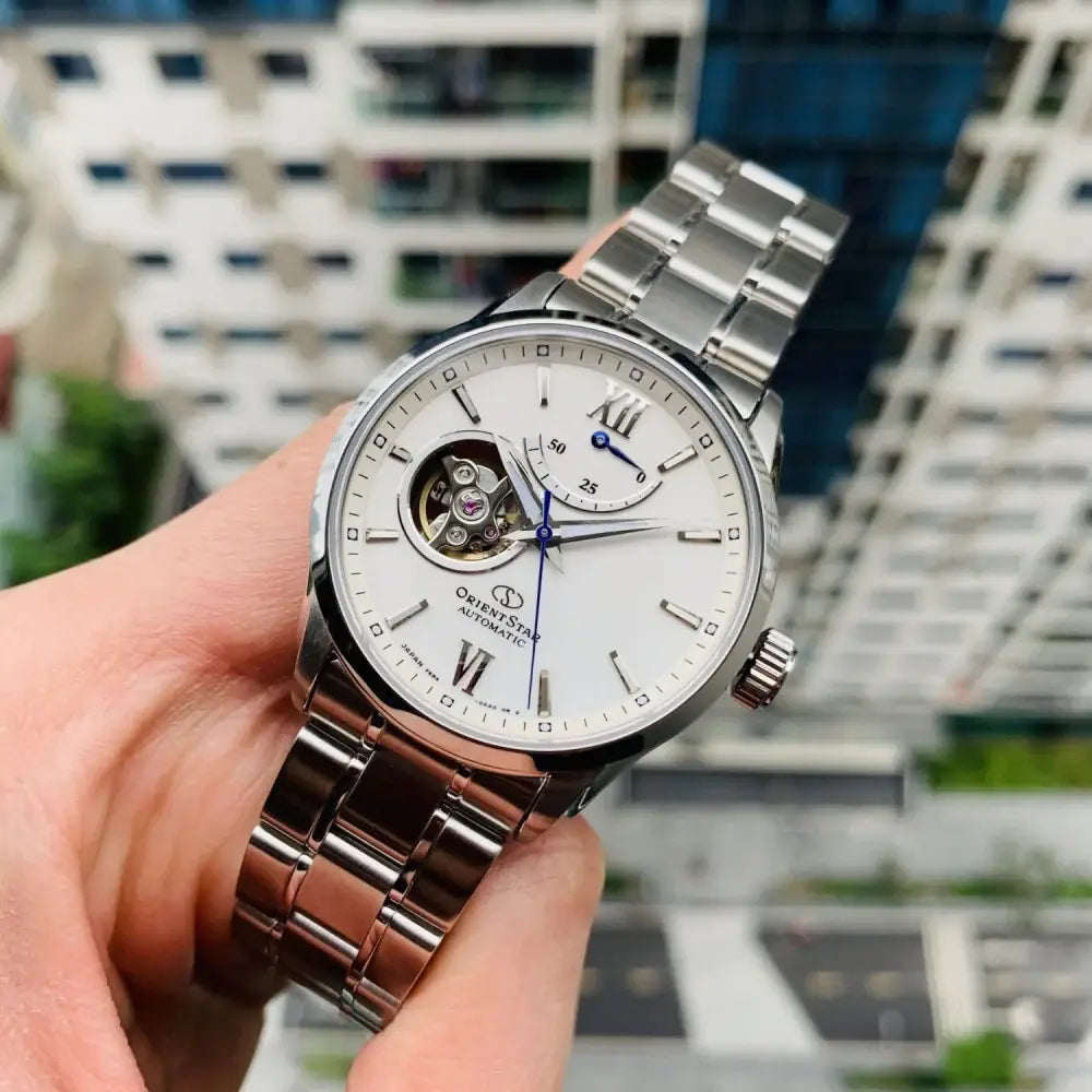 Orient Star RE-AT0003S Automatic Open Heart White Dial 39.3mm Stainless Steel Men's Watch