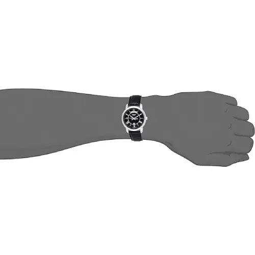 Casio Beside Analog BEM-152L-1AVDF Black Dial Leather Strap Men's Watch