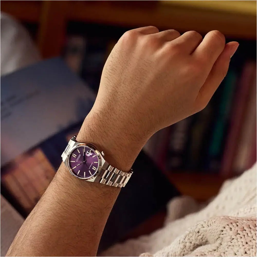 Citizen Tsuyosa NJ0200-50W Automatic Purple Dial Stainless Steel Men's Watch