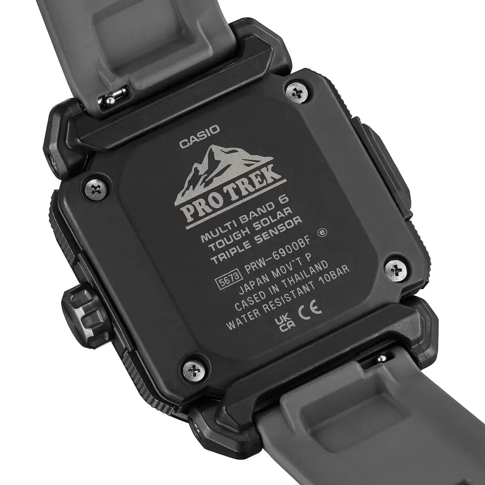 Casio Pro Trek Climber Line Bonfire PRW-6900BF-1 Black Textured Dial 44.8mm Resin Strap Men's Watch