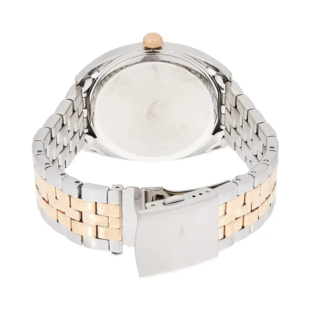 Citizen BI5096-53L Quartz Analog Two-Tone Rose Gold Blue Dial 42mm Stainless Steel Men's Watch