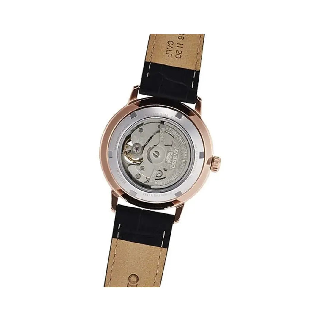 Orient Contemporary Open Heart RA-AR0103B30B  Black Dial Black Leather Strap Men's Watch