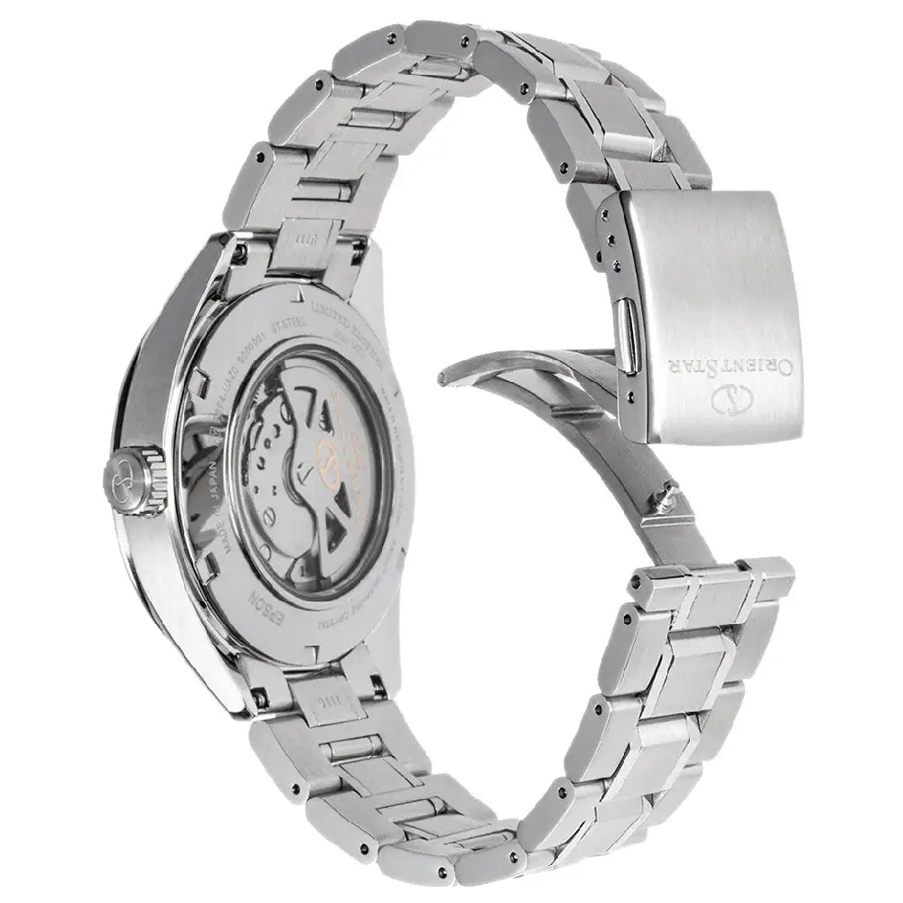 Orient Star RE-AV0127L00B Automatic Open Heart Limited Edition "Modern Skeleton" Sky Blue Dial 41mm Stainless Steel Men's Watch