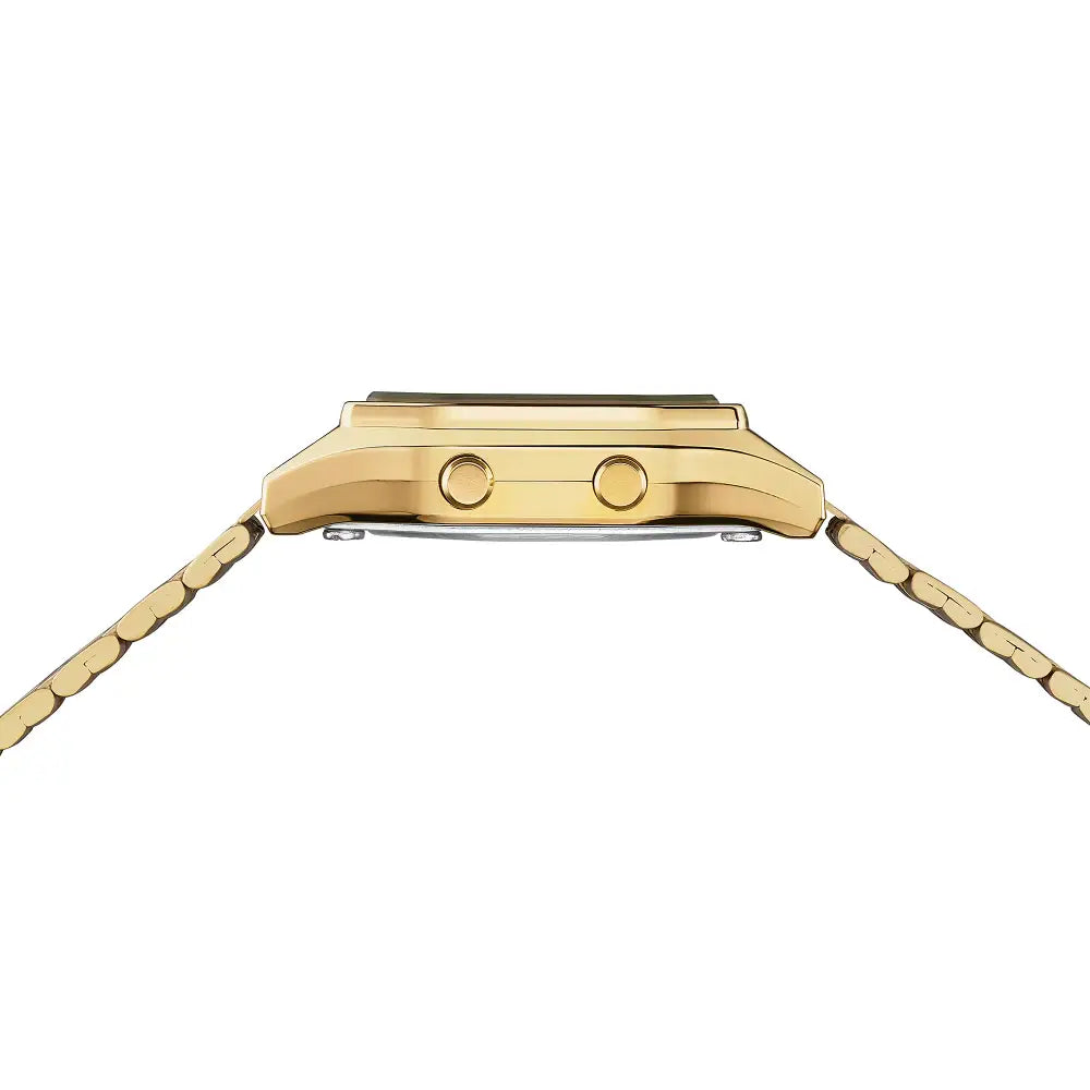Casio Vintage Digital LA680WGA-9DF Gold Dial Stainless Steel Women's Watch