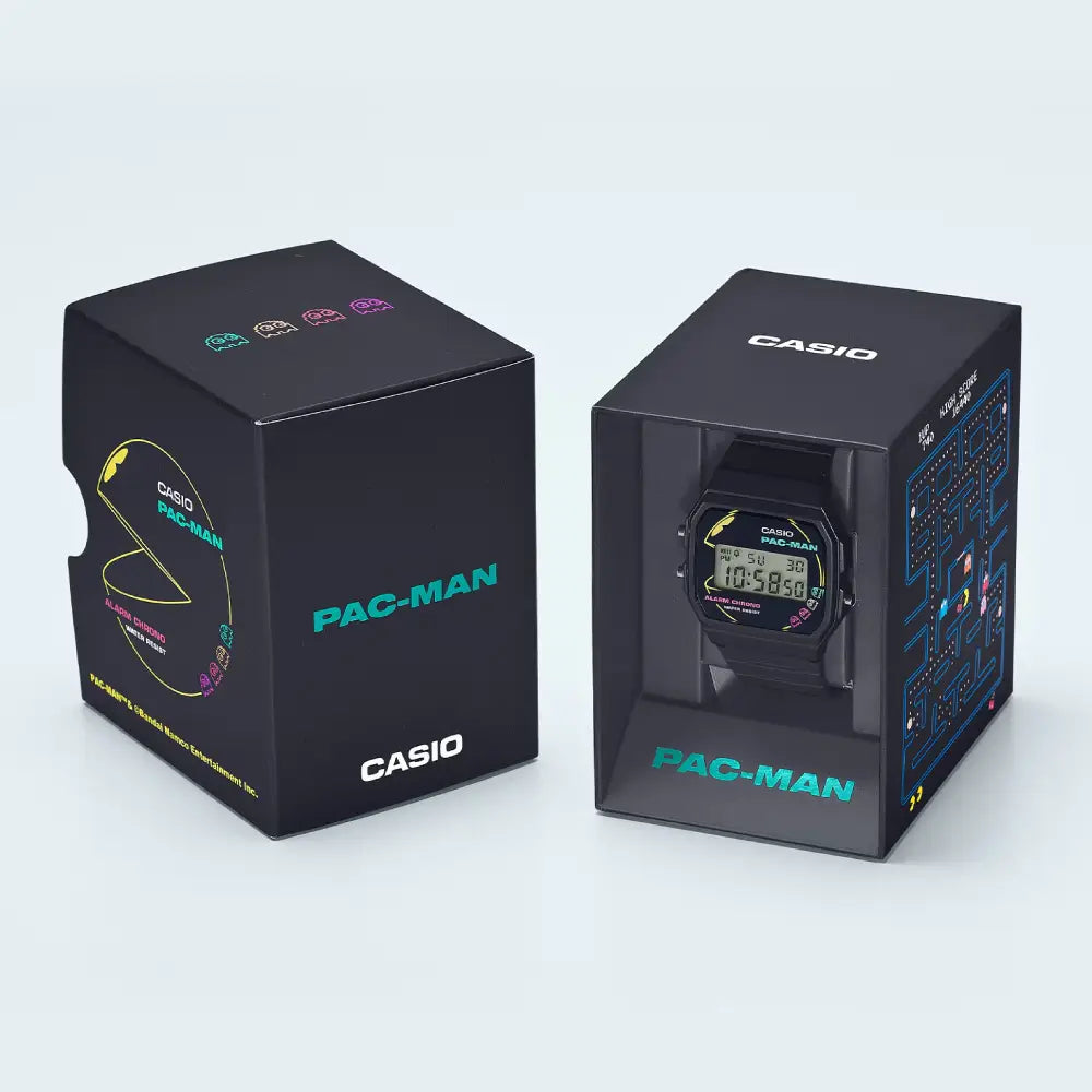 Casio Vintage F-91WPC-1ADR Pac-Man Edition Digital Black Dial Resin Strap Unisex Watch