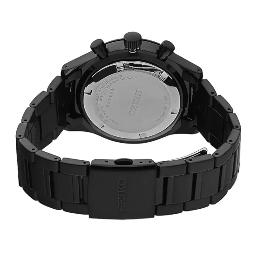 Seiko Sport SSB415P1 Quartz Chronograph Black Dial Stainless Steel Men's Watch