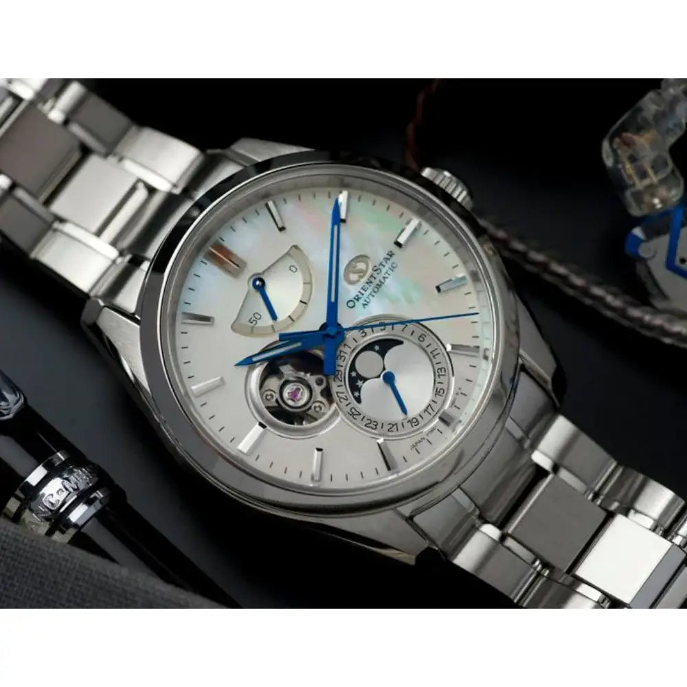 Orient Star RE-AY0005A Automatic Moon Phase Mother-of-Pearl Dial 41mm Stainless Steel Men's Watch
