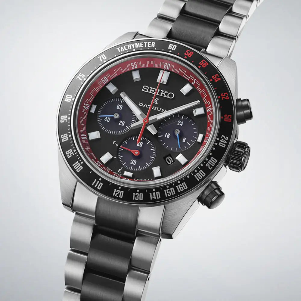 Seiko Prospex SBDL121 / SSC957 Solar Chronograph Limited Edition (4000 Pieces) "Datsun 240Z" Black Dial 41.4mm Stainless Steel Men's Watch