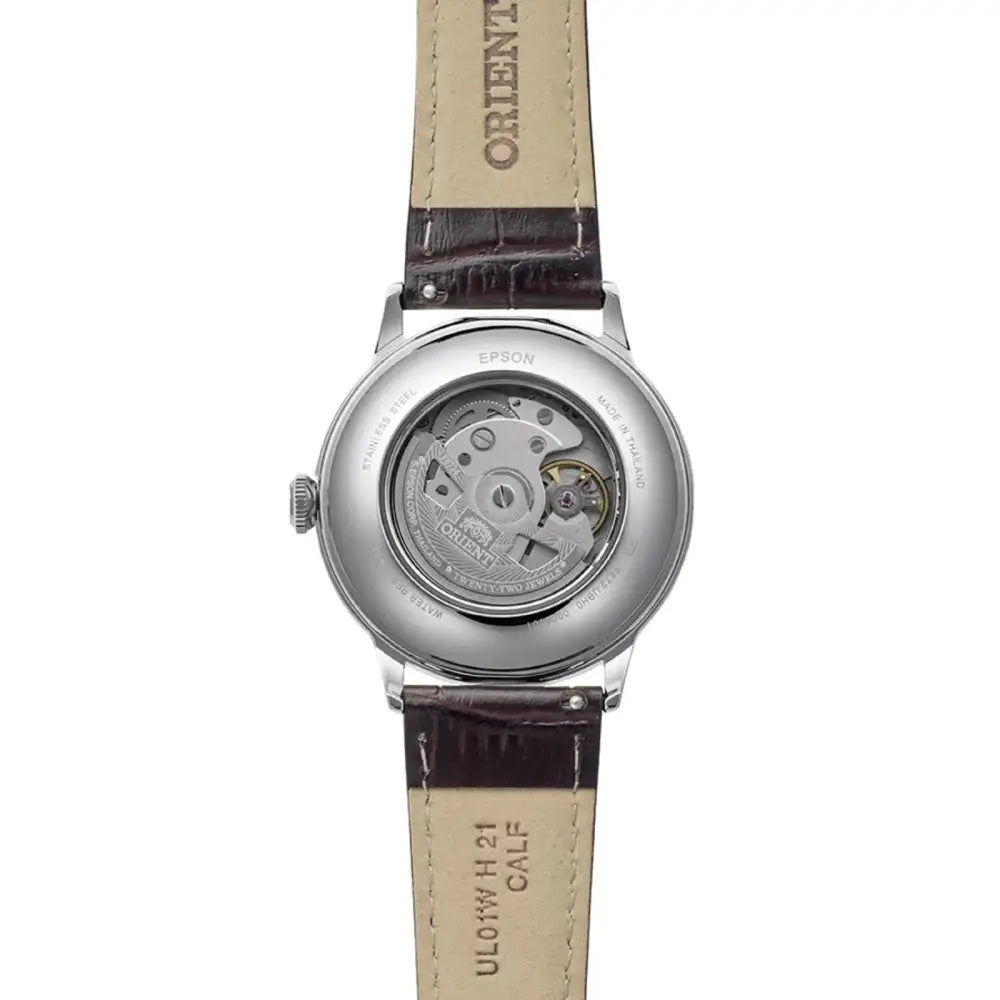 Orient Classic Bambino RA-AC0032V back dial automatic men’s watch image