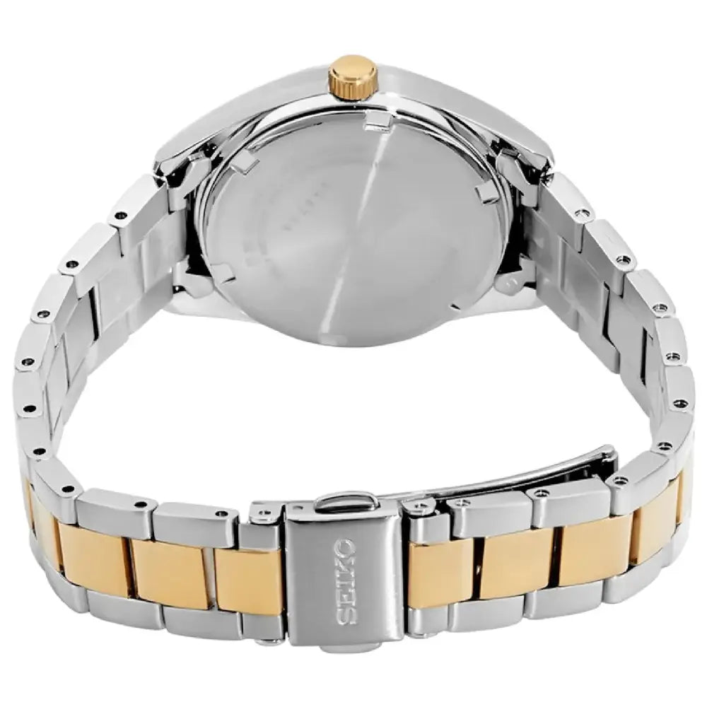 Seiko SUR454P1 women's watch silver dial two tone steel