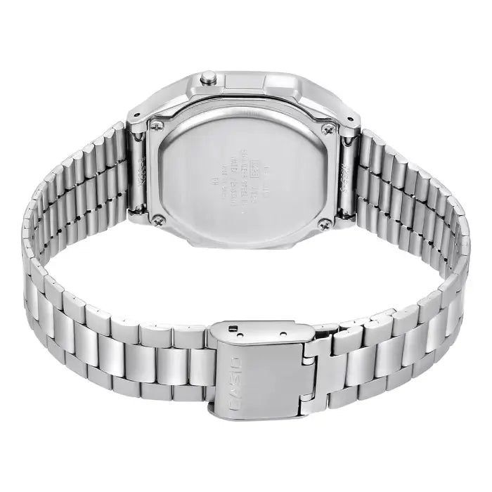 Casio Vintage Digital A168WA-1WDF Black Dial Stainless Steel Unisex Watch