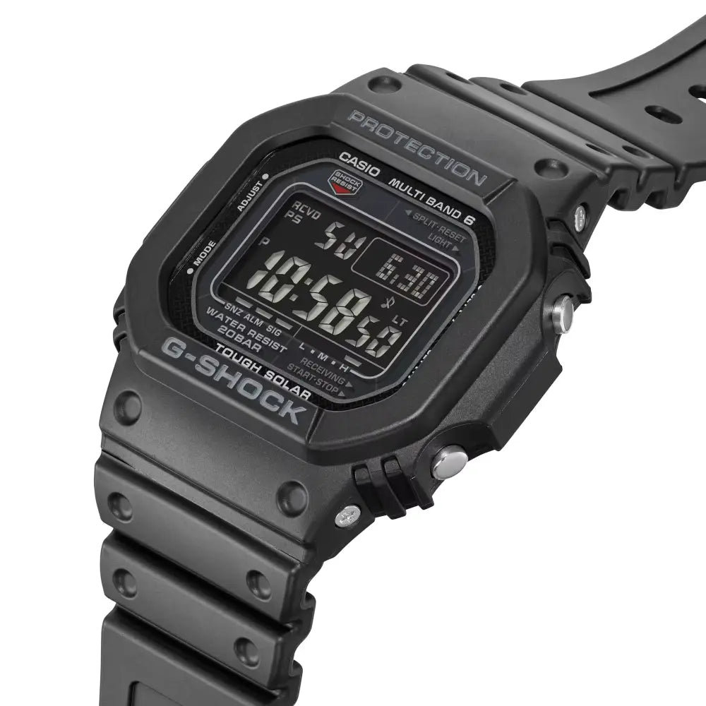 Casio G Shock GW-M5610U-1B Digital Tough Solar Multi-Band 6 Black Digital Dial Resin Strap Men's Watch
