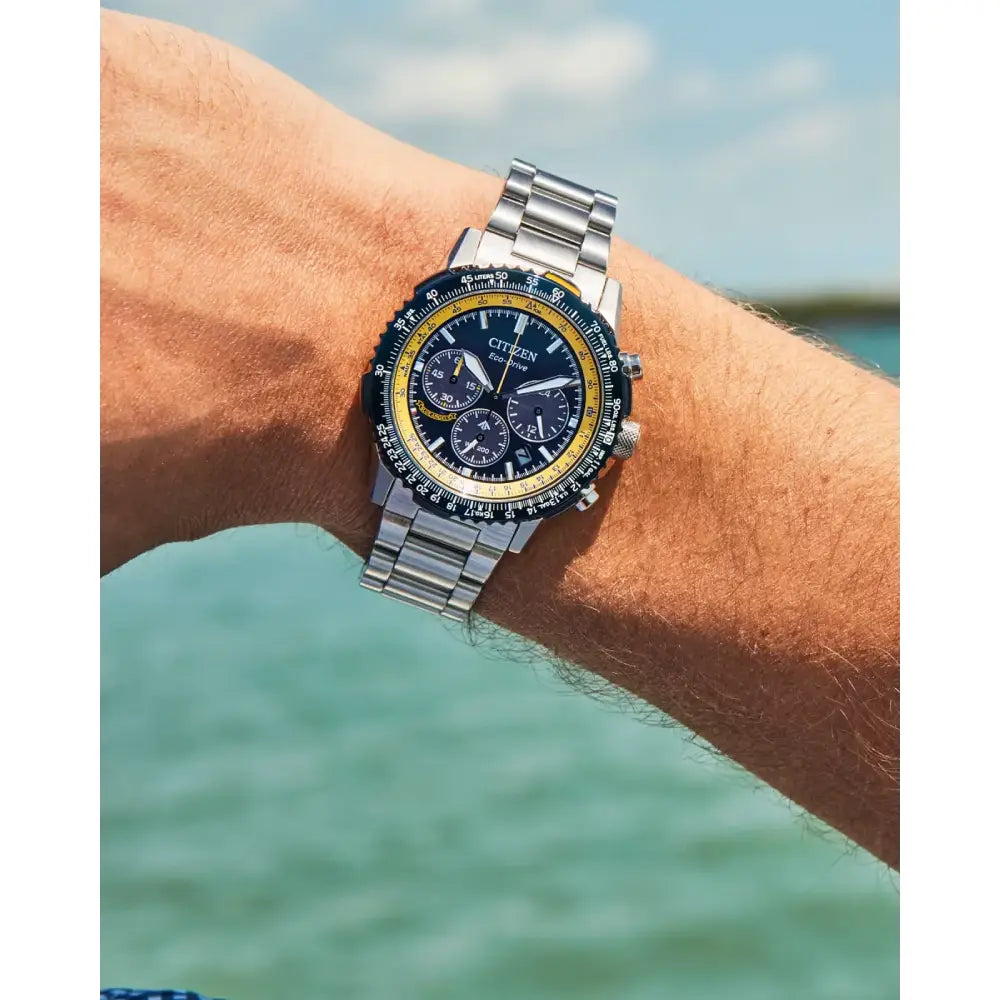 Citizen Promaster CA4667-53L Air Navihawk "Blue Angels" Eco-Drive Chronograph Blue Dial Stainless Steel Men's Watch