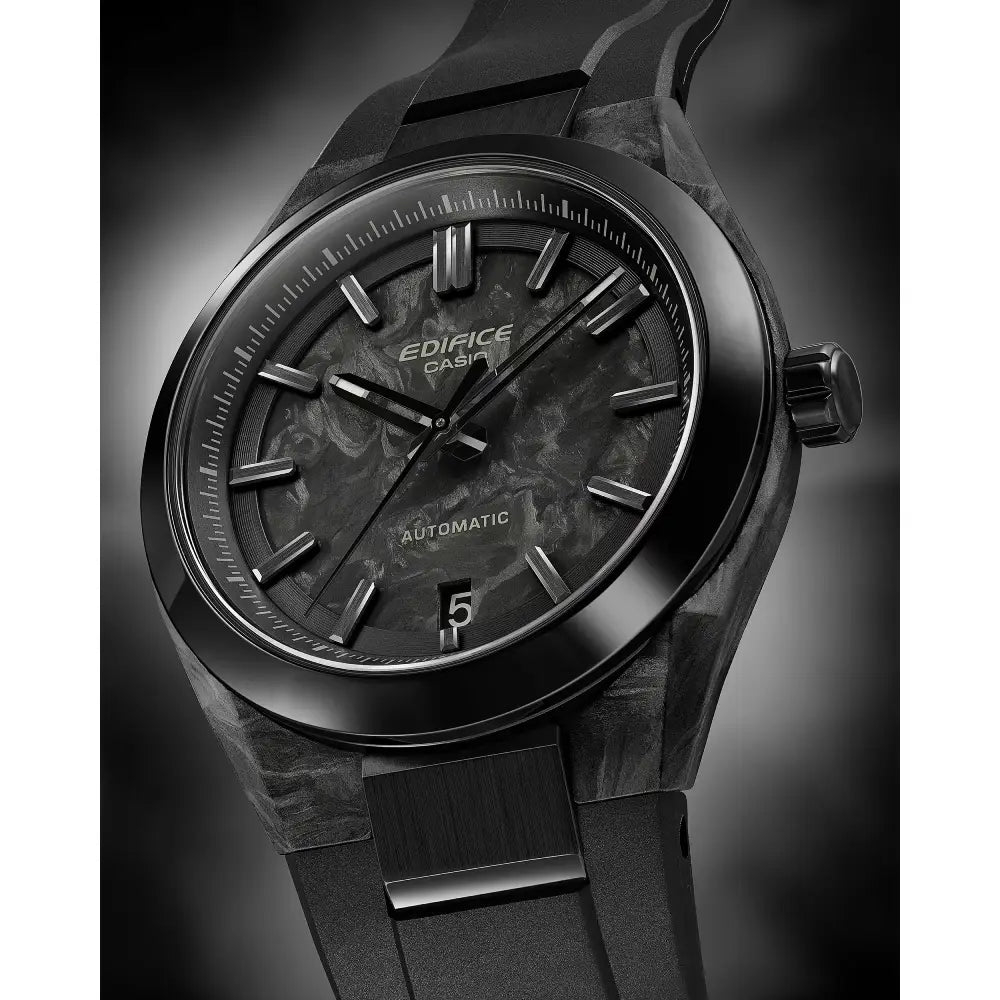 Casio Edifice EFK-100XPB-1AJF automatic watch dial detail black finish