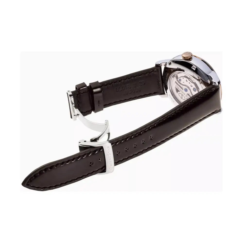 Orient Star RE-AY0121A00B Automatic Moon Phase Limited Edition (180 pieces worldwide) "Lake Tazawa" Mother-of-Pearl Dial 41mm Leather Strap Men's Watch