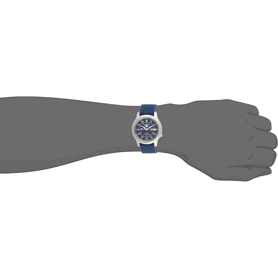 Seiko 5 Sports SNK807K2 Automatic "Military / Field Watch" Blue Dial 37mm Nylon Strap Men's Watch