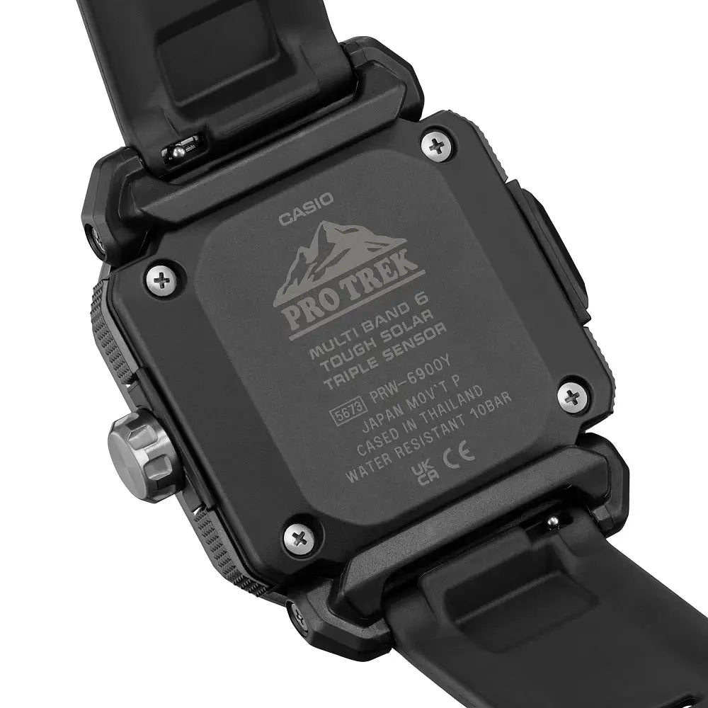 Casio Pro Trek PRW-6900Y-1PR "Bushcraft" Solar Triple Sensor Grey Dial Resin Strap Men's Watch