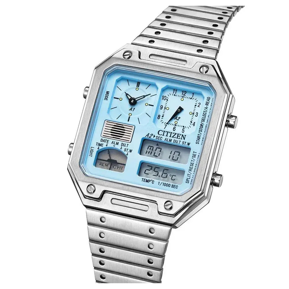 Citizen JG2120-73L Record Label aqua blue dial men's watch