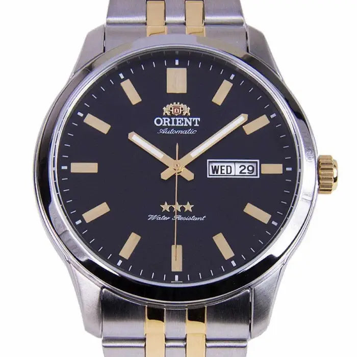 Orient Tristar Automatic SAB0B008BB Black Dial Two-Tone 43mm Stainless Steel Men's Watch