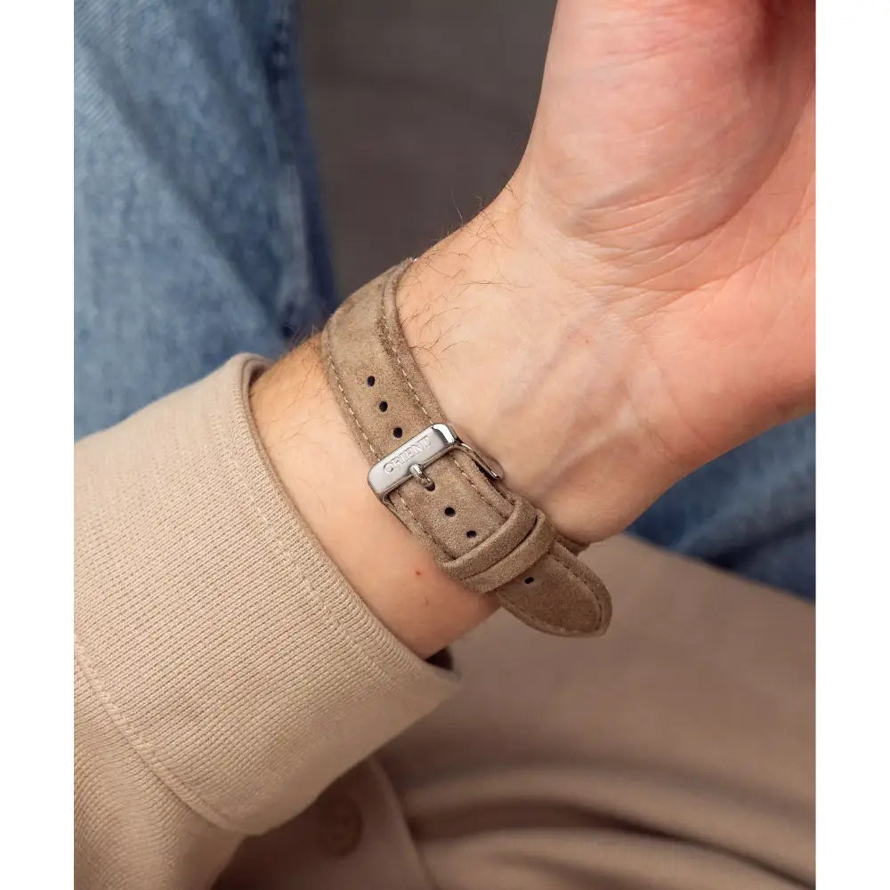 Orient Classic Bambino RA-AC0M12L30B 38.4mm Blue Dial Leather Strap Men's Watch