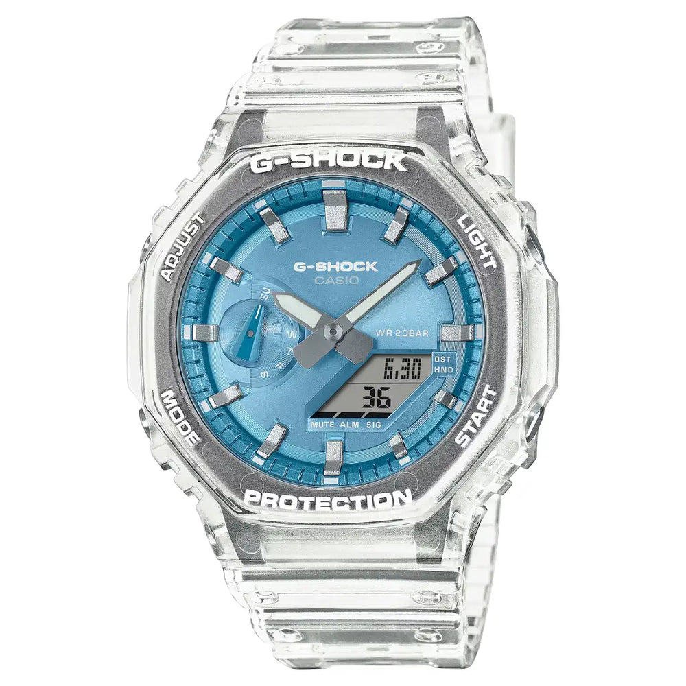Casio G-Shock  GA-2100BM-7A2DR Analog-Digital Blue Dial resin strap Men's Watch