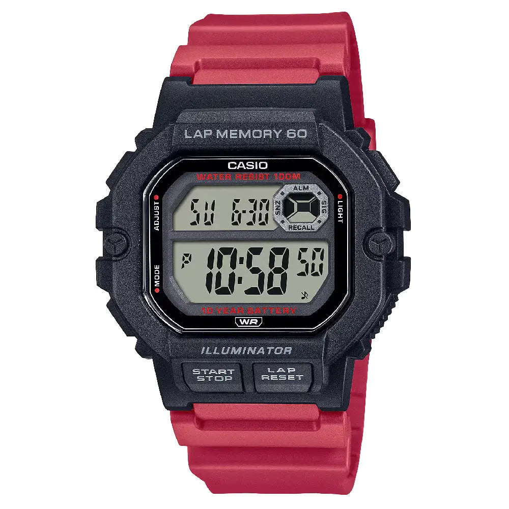 Casio Sports Digital WS-1400H-4AVDF Black Display Dial Resin Strap Men's Watch