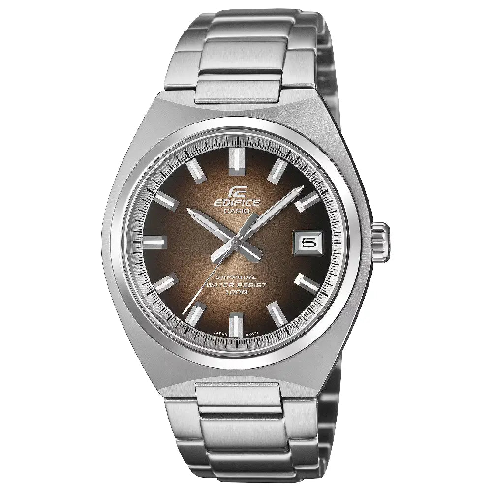 Casio Edifice EFB-109D-5AV men's watch with brown gradient dial and stainless steel