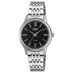 Casio Beside Sapphire BLS-100D-1AV Black Dial 28.2mm Stainless Steel Women's Watch