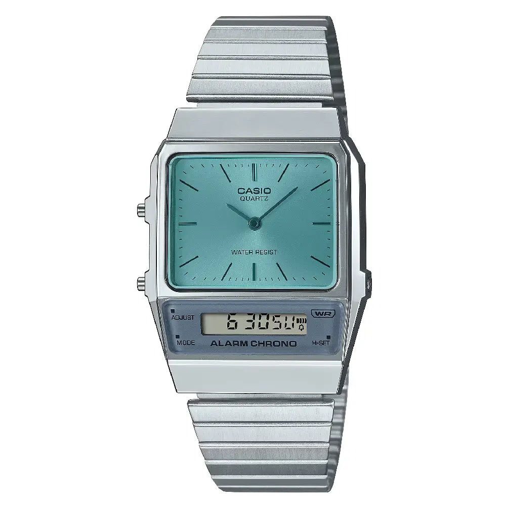 Casio Analog-Digital AQ-800EC-2ADF Blue Dial Stainless Steel Unisex Watch
