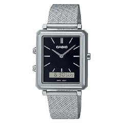 Casio Collection MTP-B205M-1EDF Analog Digital Black Dial Stainless Steel Men's Watch