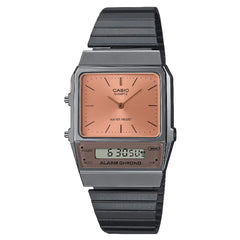 Casio Analog-Digital AQ-800ECGG-4ADF Red Dial Stainless Steel Unisex Watch