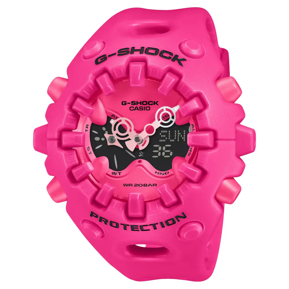Casio G-Shock GA-V01-4ADR "Alien Eyes" Pink Dial 58.2mm Resin Strap Men's Watch
