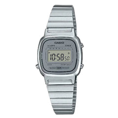 Casio Vintage Digital LA670WA-7DF Grey Dial Stainless Steel Women's Watch