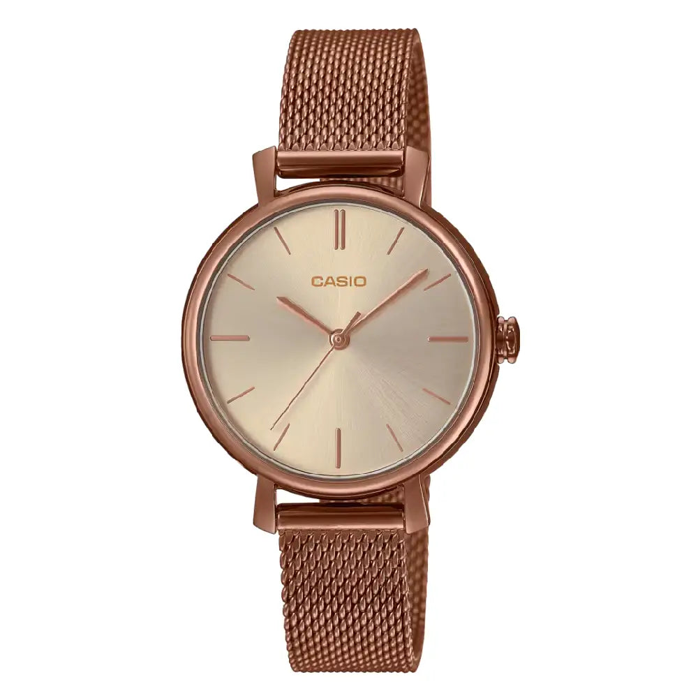 Casio Standard Analog LTP-2024VMR-9CDR Champagne Dial Stainless Steel Women's Watch