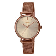 Casio Standard Analog LTP-2024VMR-9CDR Champagne Dial Stainless Steel Women's Watch