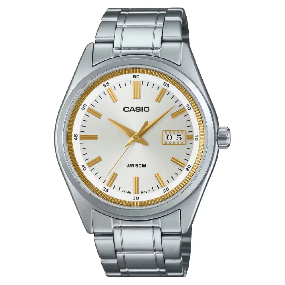 Casio Collection Analog MTP-B180D-7AVDF Silver Dial Stainless Steel Men's Watch