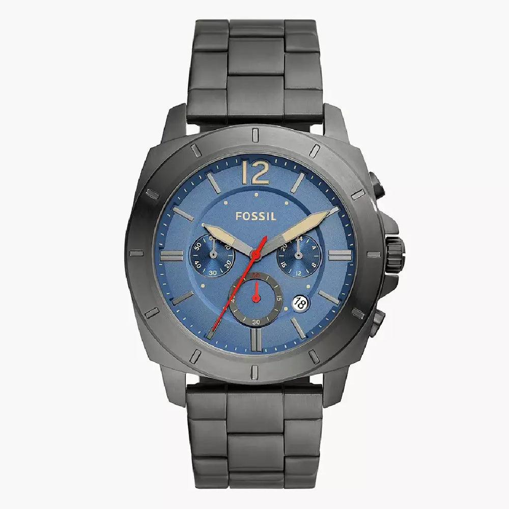 Fossil Privateer BQ2763 Chronograph Blue Dial Stainless Steel Men's Watch