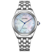 Citizen Eco-Drive EM1140-80D women's watch mother-of-pearl dial stainless steel