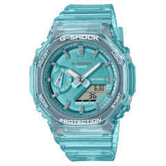 Casio G-Shock Mini CasiOak GMA-S2100SK-2A Skeleton Blue Dial 42.9mm Resin Strap Women's Watch