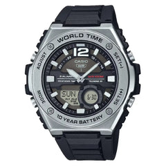 Casio Analog-Digital MWQ-100-1AVDF Black Dial Resin Strap Men's Watch