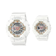 Casio LOV-24A-7A G-Shock Baby-G Lover's Collection Digital Analog White Dial Resin Strap Couples Watch Collection