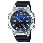 Casio AMW-870A-2A blue dial 44mm resin strap mens watch