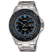 Casio MTD-1078D-1A2DF black dial stainless steel men’s watch
