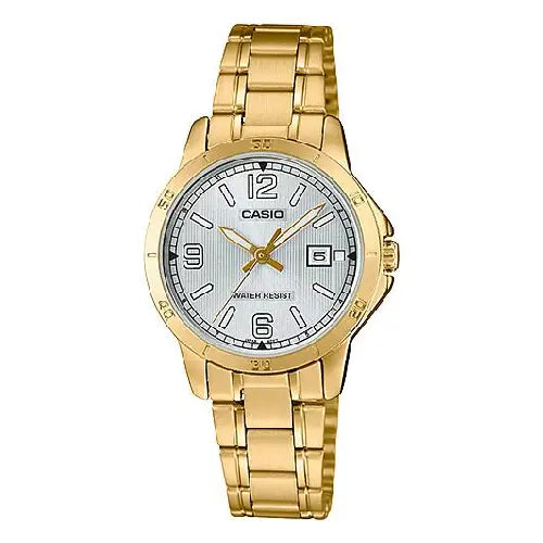Casio Enticer Ladies Analog LTP-V004G-7B2UDF Silver Dial Stainless Steel Women's Watch