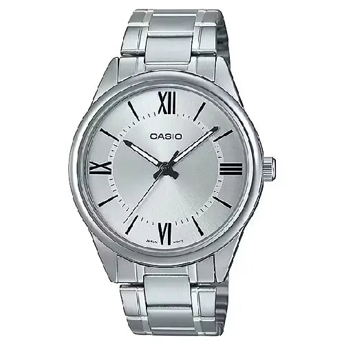 Casio Enticer MTP-V005D-7B5UDF Classic Analog Silver Dial Stainless Steel Men's Watch