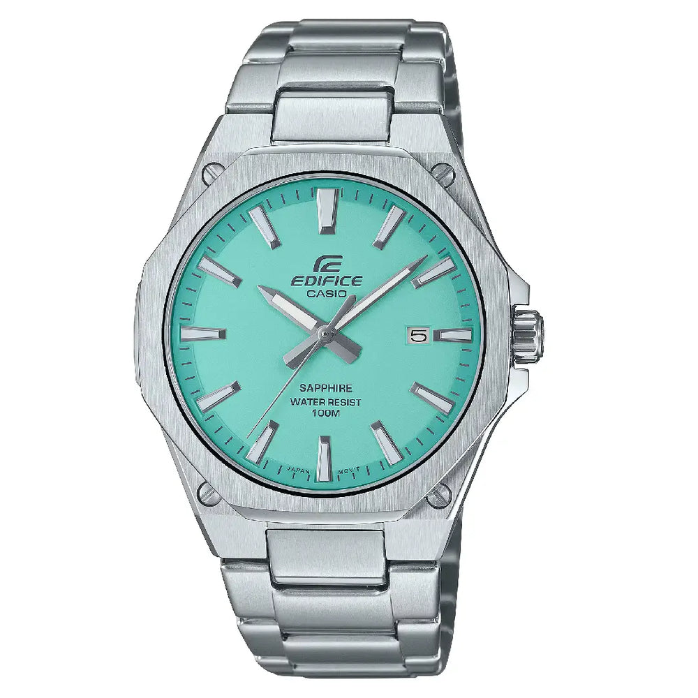 Casio Edifice Slim Series 40 EFR-S108D-2B Quartz Blue Dial Stainless Steel Men's Watch