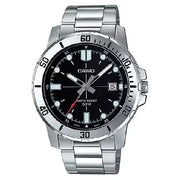Casio Enticer MTP-VD01D-1EVUDF Date Analog Black Dial Stainless Steel Men's Watch