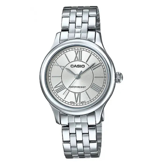 Casio Standard Analog LTP-E113D-7ADF Silver Dial Stainless Steel Women's Watch